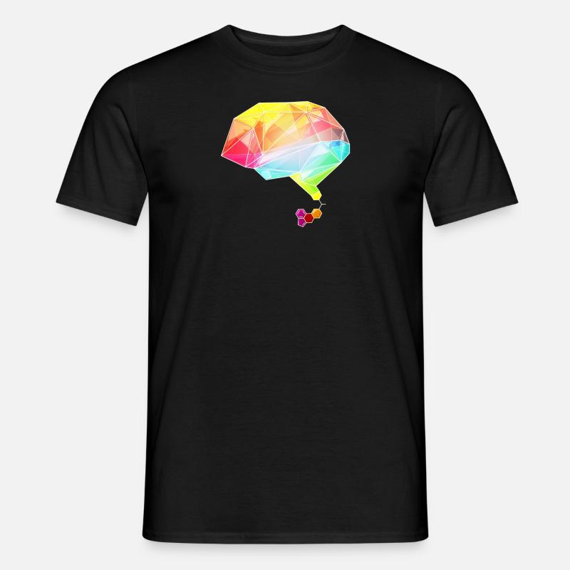 lsd brain - Männer T-Shirt - Schwarz