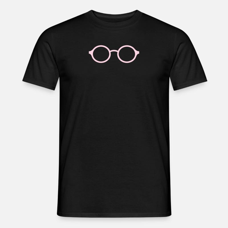 rosa Brille - Männer T-Shirt - Schwarz