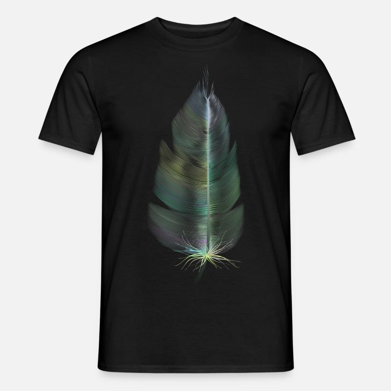 colored feather - Men’s T-shirt - black