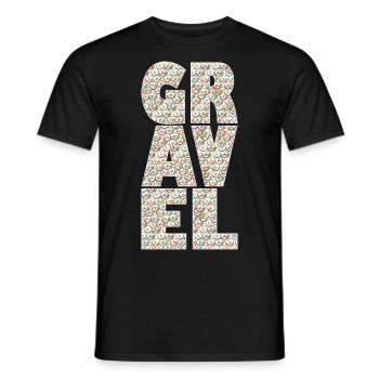 Gravel Gravelbike Cycling Biking Fahrrad Vintage - Männer T-Shirt - Schwarz - Vorne - AI Model Male 178 light (178cm)