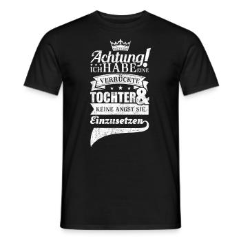 Mama Tochter lustiges Sprüche Geschenk - Männer T-Shirt - Schwarz - Vorne - AI Model Male 178 light (178cm)