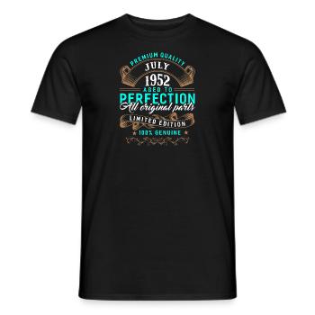 Juillet 1952 - Cadeau du 70e anniversaire. Génial. - T-shirt homme - noir - Devant - AI Model Male 178 light (178cm)