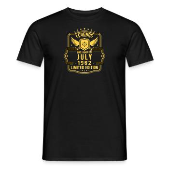 July 1962 - 60th birthday gift. Awesome. - Men's T-Shirt - black - Front - AI Model Male 178 light (178cm)