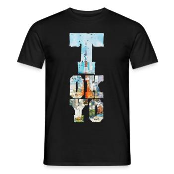 TOKYO TOWER FONT AQUARELL - Männer T-Shirt - Schwarz - Vorne - AI Model Male 178 light (178cm)