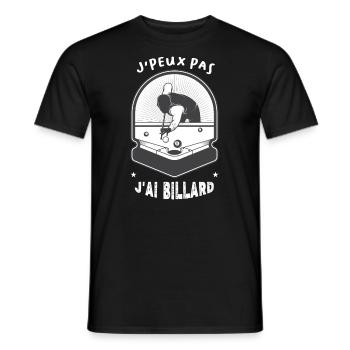 J'Peux Pas J'Ai Billard Cadeau Joueur De Billard - T-shirt homme - noir - Devant - AI Model Male 178 light (178cm)