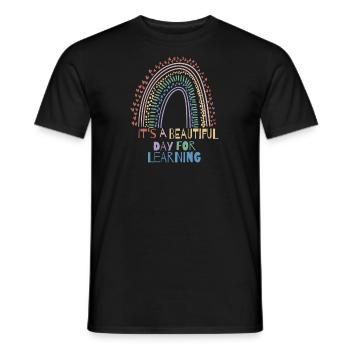 School Teacher Students Saying Learn Back to School - Men's T-Shirt - black - Front - AI Model Male 178 light (178cm)