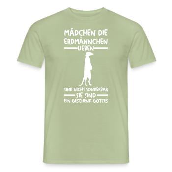 Erdmännchen - Männer T-Shirt - Sage - Vorne - AI Model Male 178 light (178cm)