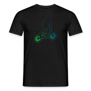 Hommes BMX Femmes Garçons BMX Vélo Cyclisme - T-shirt homme - noir - Devant - AI Model Male 178 light (178cm)