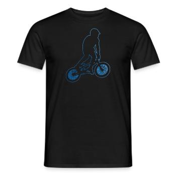 bike bmx bicycle cycling bmx men bmx boys - Men's T-Shirt - black - Front - AI Model Male 178 light (178cm)