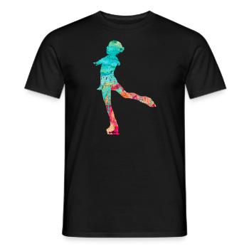Eiskunstlauf PopArt - Männer T-Shirt - Schwarz - Vorne - AI Model Male 178 light (178cm)