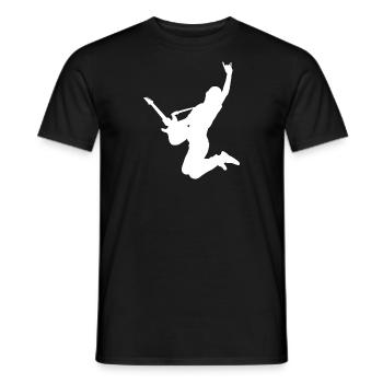 Guitare électrique homme guitare classique - T-shirt homme - noir - Devant - AI Model Male 178 light (178cm)