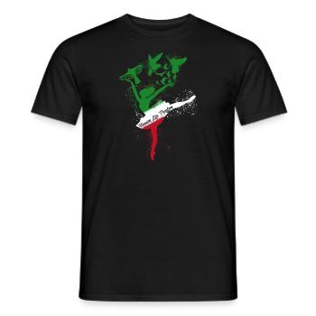 Woman Life Freedom, Birds,Iran,Ballerina - Men's T-Shirt - black - Front - AI Model Male 178 light (178cm)