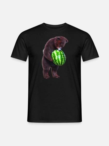 Ours à la pastèque - T-shirt homme - noir