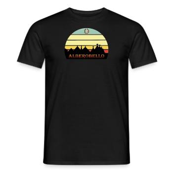Alberobello trulli Apulia - Men's T-Shirt - black - Front - AI Model Male 178 light (178cm)