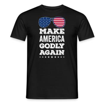 Rendre l’Amérique pieuse, aimer à nouveau la foi de Dieu - T-shirt homme - noir - Devant - AI Model Male 178 light (178cm)