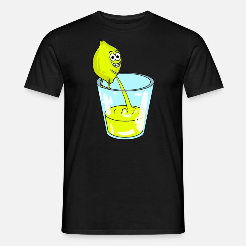 Zitrone - Männer T-Shirt - Schwarz