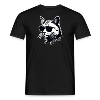 Diese Katze ist Lustig und Cool - Männer T-Shirt - Schwarz - Vorne - AI Model Male 178 light (178cm)