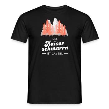 Der Kaiserschmarrn Ist Das Ziel Wandern Berge - Männer T-Shirt - Schwarz - Vorne - AI Model Male 178 light (178cm)