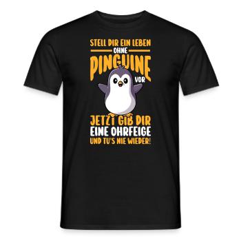 Pinguin - Männer T-Shirt - Schwarz - Vorne - AI Model Male 178 light (178cm)