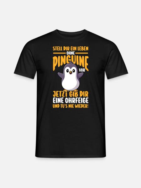 Pinguin - Männer T-Shirt - Schwarz