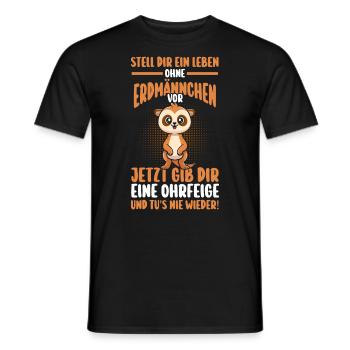 Erdmännchen - Männer T-Shirt - Schwarz - Vorne - AI Model Male 178 light (178cm)