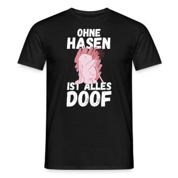 Kaninchen Hase - Männer T-Shirt - Schwarz - Vorne - AI Model Male 178 light (178cm)