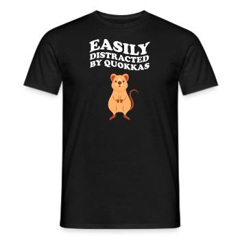 Easily Distracted By Quokkas Quokka - Männer T-Shirt - Schwarz - Vorne - AI Model Male 178 light (178cm)