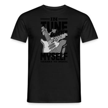 Emotional Zen Escape Relaxation Focus Music Lover - Men's T-Shirt - black - Front - AI Model Male 178 light (178cm)