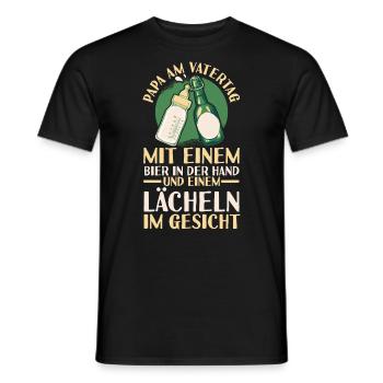 Papa Bier Vater Vatertag - Männer T-Shirt - Schwarz - Vorne - AI Model Male 178 light (178cm)