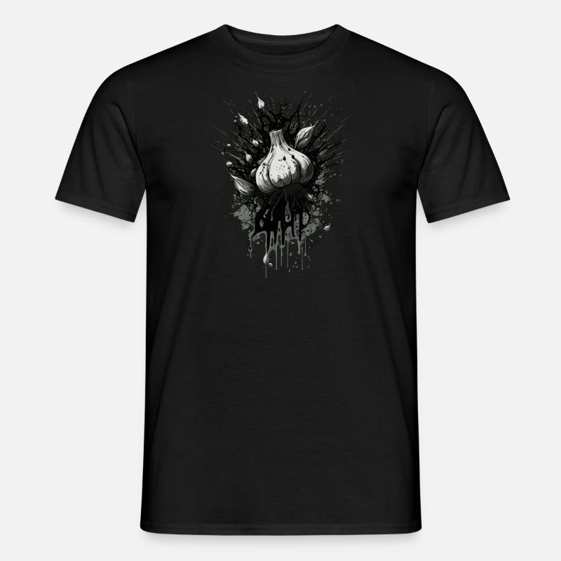 Knoblauch - Männer T-Shirt - Schwarz