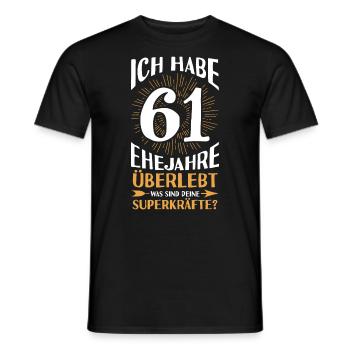 Mariage Ormes Mariage 61 ans Mariage - T-shirt homme - noir - Devant - AI Model Male 178 light (178cm)