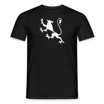 Loup-garou dans le style des armoiries médiévales - T-shirt homme - noir - Devant - AI Model Male 178 light (178cm)