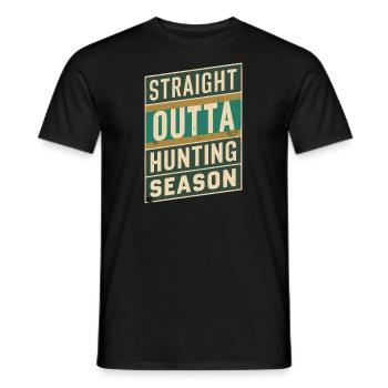 Straight Outta Saison de chasse Chasse amusante - T-shirt homme - noir - Devant - AI Model Male 178 light (178cm)
