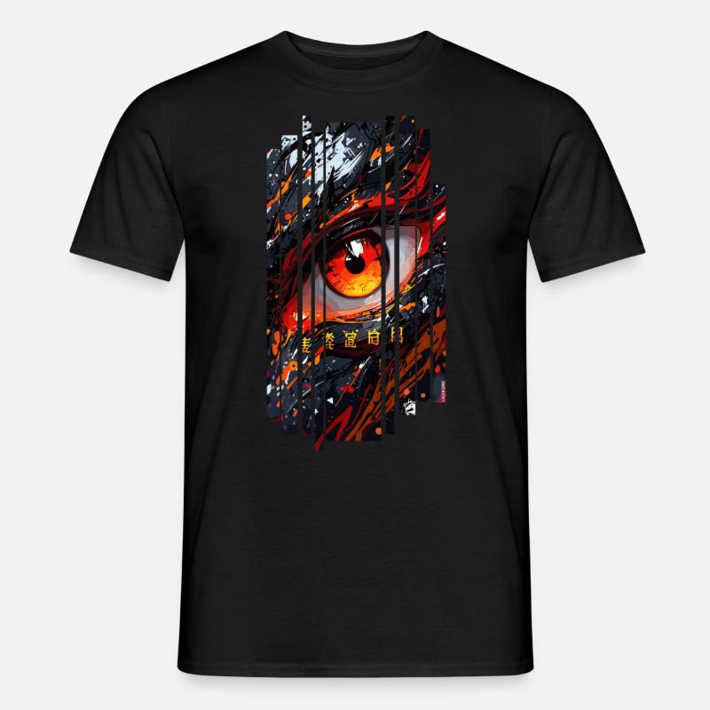 Cyborg Eyes Drachenmädchen - Männer T-Shirt - Schwarz