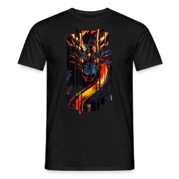 Red fantasy dragon - Men's T-Shirt - black - Front - AI Model Male 178 light (178cm)