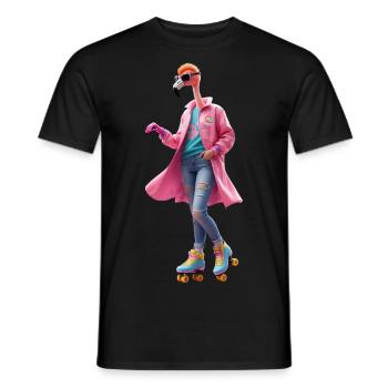 Patins à roulettes Flamingo - T-shirt homme - noir - Devant - AI Model Male 178 light (178cm)