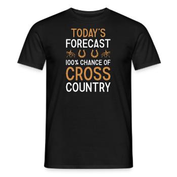 Rider Today's Forecast Cross Country - Men's T-Shirt - black - Front - AI Model Male 178 light (178cm)