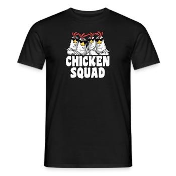 Chicken Squad Cool Chicken Saying - Men's T-Shirt - black - Front - AI Model Male 178 light (178cm)