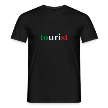 Italy Tourist Gift Idea Italian Flag - Men's T-Shirt - black - Front - AI Model Male 178 light (178cm)
