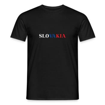 Slovakia Geschenkidee Slowakei slowakische Flagge - Männer T-Shirt - Schwarz - Vorne - AI Model Male 178 light (178cm)