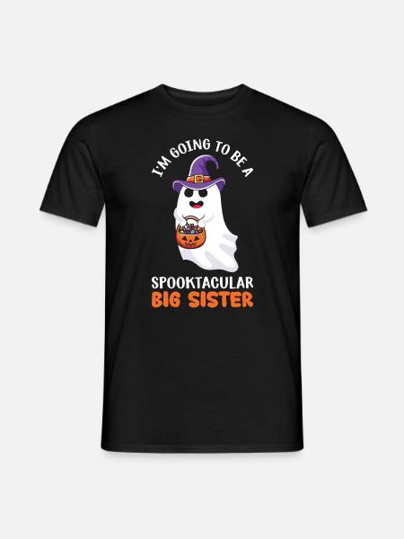 Halloween Ghost Pumpkin - Men's T-Shirt - black