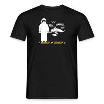 Tatort Forensics T-Shirt - Männer T-Shirt - Schwarz - Vorne - AI Model Male 178 light (178cm)
