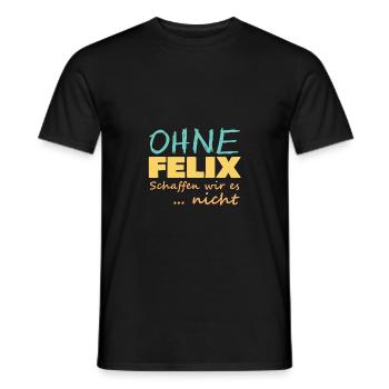 Unbesiegbar Felix - Männer T-Shirt - Schwarz - Vorne - AI Model Male 178 light (178cm)