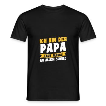Père Équipe Papa - T-shirt homme - noir - Devant - AI Model Male 178 light (178cm)