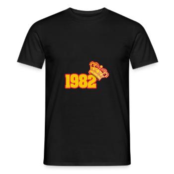 Geboren im Jahre 1982 - Männer T-Shirt - Schwarz - Vorne - AI Model Male 178 light (178cm)