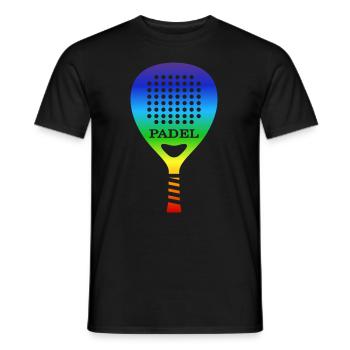 Padel PADEL TENNIS-RAINBOW PADEL PLAYER - T-shirt homme - noir - Devant - AI Model Male 178 light (178cm)