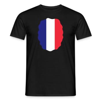 Frankreich Flagge Used Look Französische Fahne - Männer T-Shirt - Schwarz - Vorne - AI Model Male 178 light (178cm)