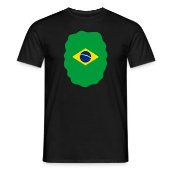 Brasilien Flagge Brasilianische Fahne Südamerika - Männer T-Shirt - Schwarz - Vorne - AI Model Male 178 light (178cm)