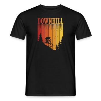 Mountain Biking MTB Downhill Mountain Biker - Men's T-Shirt - black - Front - AI Model Male 178 light (178cm)