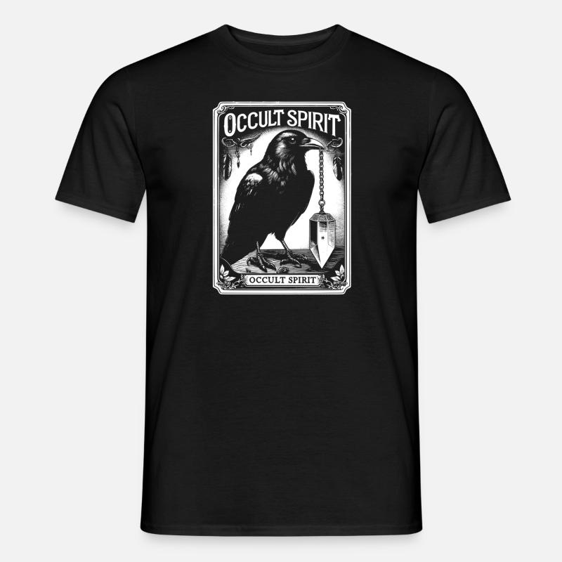Okkulter Geist Rabe Pendel - Männer T-Shirt - Schwarz